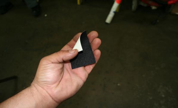 10. Felt tape. Used on preventing front edge of glass on scraping the inside of the skin of the sheet metal. Place on the corner of the inside hump.