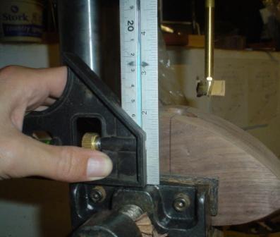 In this step I drill the hole in which the adjuster will fit.