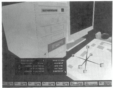 Figure 3.- CompletedComputer.Panel.Placed in Context The concept of 'digital clay' is more refined in this second case.