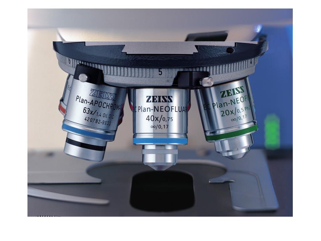 Universal Solutions Cell Microbiology In addition to objectives dedicated to high end confocal microscopy, a universal objective solution is often required to match the properties of various