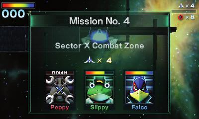 The Star Fox Team Fox McCloud has three teammates to help him on his dangerous missions. Their initials appear above their Arwings for quick recognition.