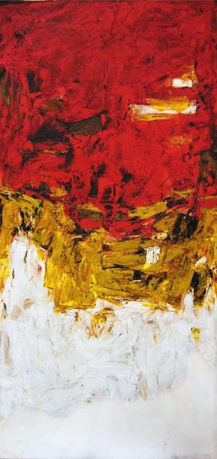 Edward Dugmore (1915 1996) Untitled, 1958 Oil on canvas, 51H x 21H inches Signed