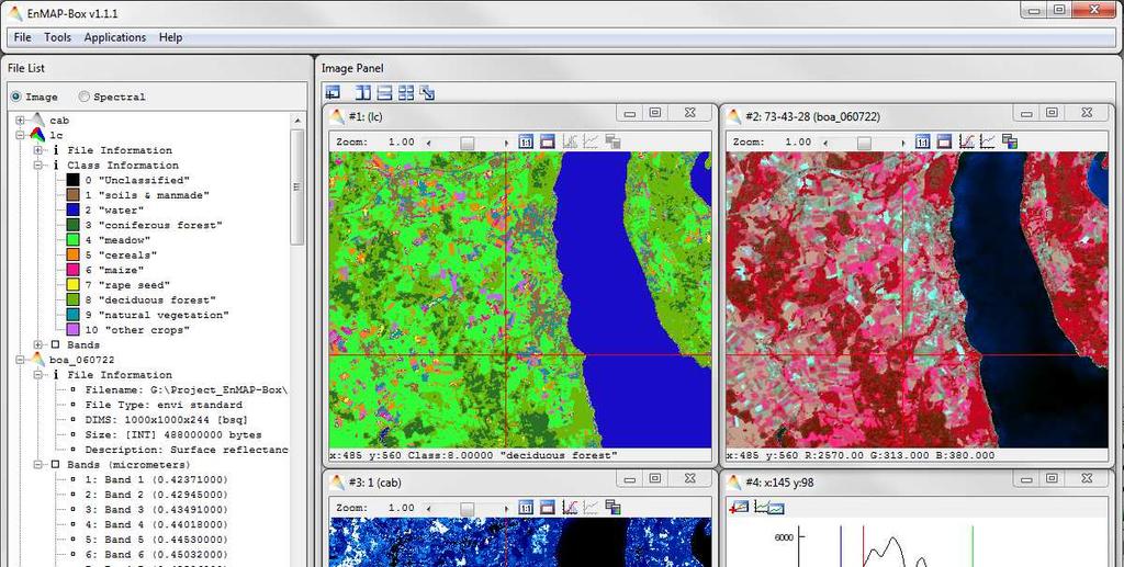 EnMAP Toolbox Easy access to processing tools for hyperspectral data widening user community support for training