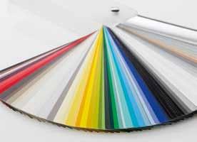 Most of the colours are available with mm and mm slats.