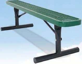 and Green 166-1028 269 6' Expanded Metal Bench