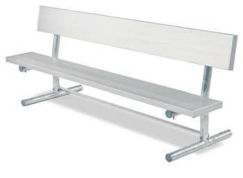 5' All-Aluminum Double Player s Bench, Portable