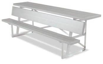 5' Aluminum Double Player's Bench with Galvanized Steel