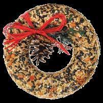 solid seed and nut wreath decorated with natural