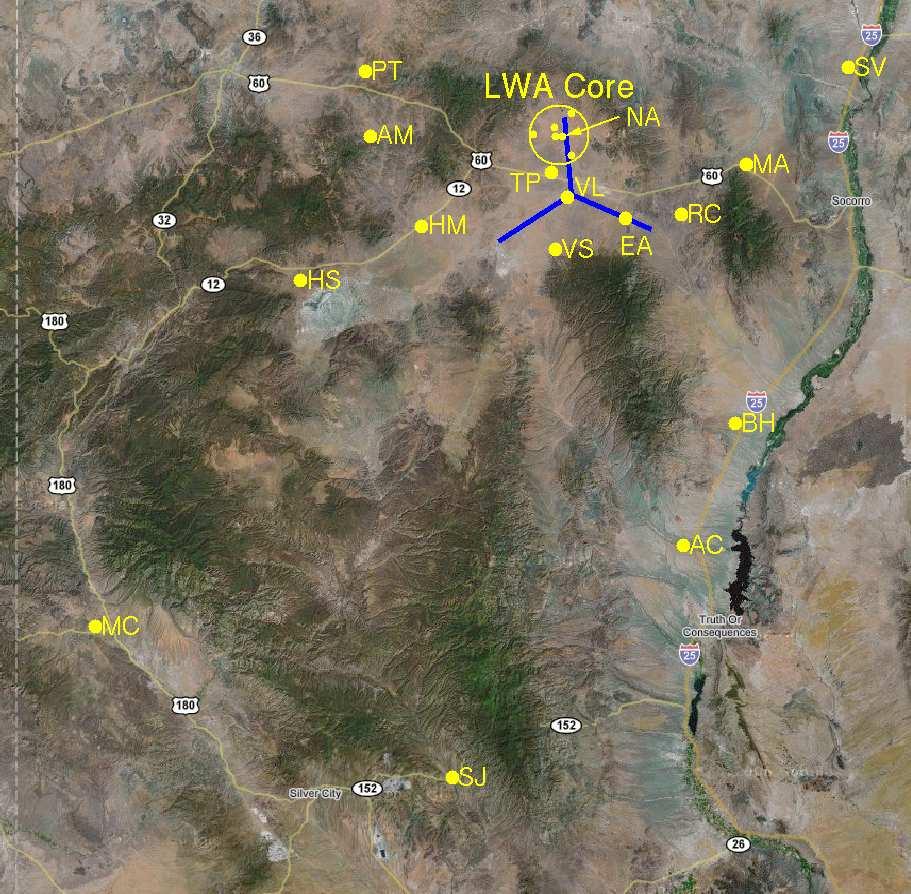 3 Fig. 1. Candidate LWIA-16 station sites found to be suitable after visiting. Six stations will be in the LWIA core, including the NA site.
