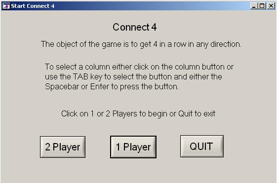 The plays were made on an interactive GUI. The current player was displayed on the top of the GUI. Once the current player makes a play, the chip is placed in that column within 1 sec.