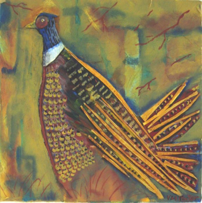 pheasant, acrylic