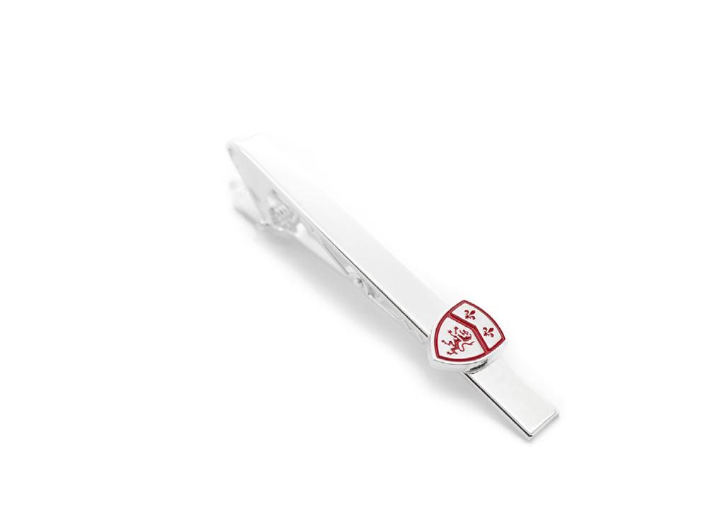 Tie bar c u t o u t featuring your school crest, cutout with hinged