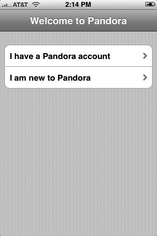 2. (Optional) If you haven t created a Pandora account, you ll need to tap the I am new to Pandora button and then activate your account with the code that appears on the screen. 3.