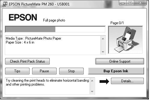 7 Click OK. 8 When you return to the Windows Photo Gallery, click Print to start printing.