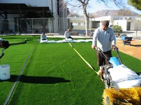 Step 2: Installation of Turf: Note: Be mindful of Blade Direction for customer s desire.