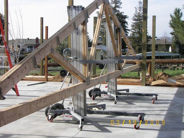 Before nailing, verify no truss has been turned end-for-end. While this usually has no structural effect, prefabricated trusses are built in a jig and can sometimes end up slightly asymmetrical.