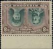 RHODESIA 1910-13 DOUBLE HEAD ISSUE THE ROYAL PALM COLLECTION EIGH