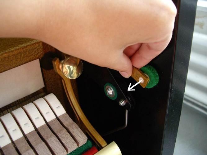 1. Clean the instrument Open the lid and remove the upper panel and the fall board. Be careful removing the cabinet parts in order not to damage any parts.