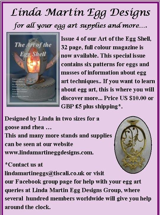 Issue of 4 Art of the Egg Shell should be at the meeting, cost $10.
