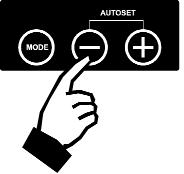 Reactivate the AUTO Mode by using the Mode button repeatedly.