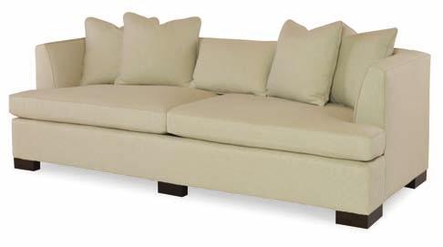AE-LTD5237-1 Studio Long Sofa W 96 D 37 H 32 W 83 D 22.5 H 12.5 Seat 19.5 Arm 28.