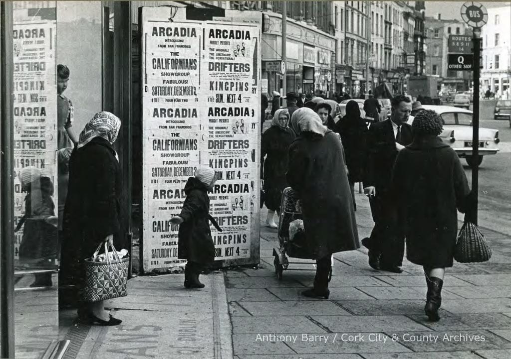 Reference: PH/AB/L/959 Date: 1960s-1970s Title: Photograph, street scene, Patrick Street, Cork.
