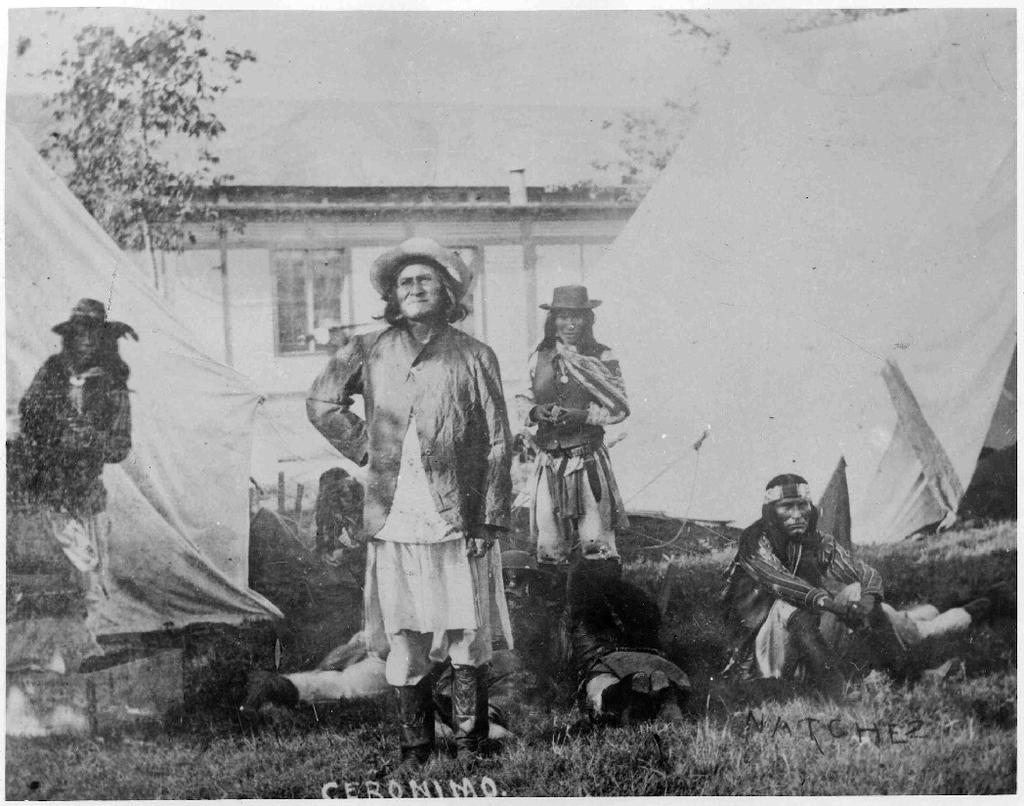 1886 Geronimo Surrenders Nana, Natchez (Son of Cochise), Mangas,