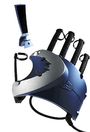 4.4. P5 Glove Device Figure 29: P5 glove The Essential Reality P5 Data Glove is a 3D input device capturing finger-bend and relative hand-position that enables intuitive interaction with 3D