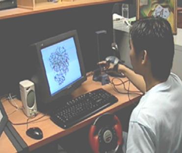 The VR-enhanced bio edutainment can accept any game pad and steering wheel devices by simply connected them into the computer during application s runtime.