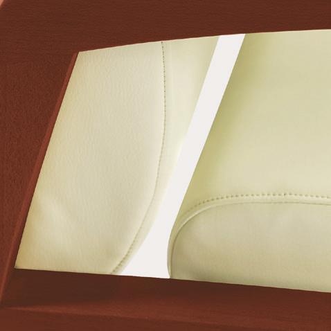 arm panel available in upholstery or laminate Separate seat and back for easy cleaning Guest