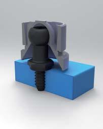 A ball socket is formed within the coupling, in which the ball stud can snap into as a