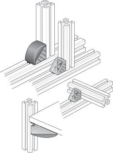 -2 Linear Motion and ssembly Technologies luminum Framing 91 500 1 /07 Section : Profile onnectors Die-ast Gussets and Foundation rackets Die-cast aluminum gussets are available for connecting a wide