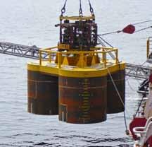 mooring of subsea risers for 120 ton design capacity Management of