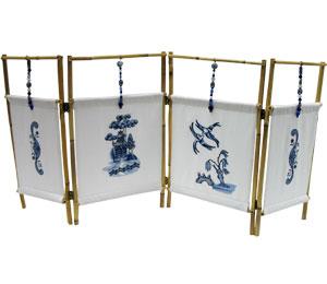 Folding Screen This delicate folding screen will add exotic Asian flavor to any curio cabinet, bookshelf, or buffet table.