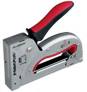 W A R R A N T Y W A R R A N T Y W A R R A N T Y RT-KGR0034 Hand stapler Compact 3 in 1, 6-14 mm Two-component non-slip handle increases features and nailing Warranty 3 YEARS Range [mm] Quantity