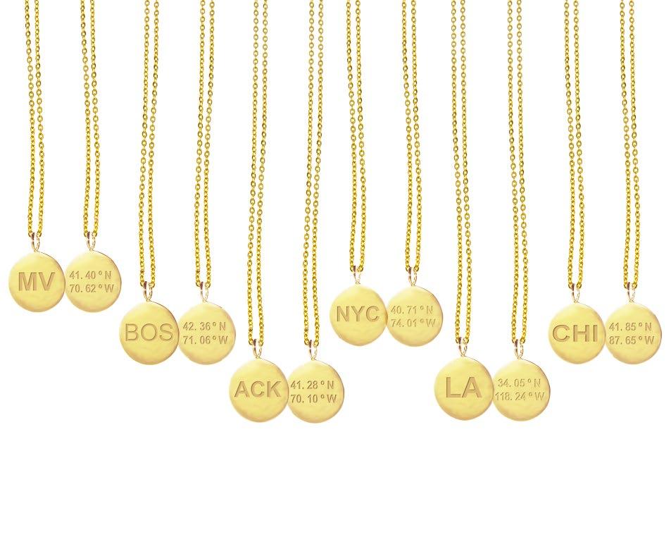 CITY NECKLACES SF3006 SF3014 SF3015 SF3016 Engraved City Charm SF3007 Over 100 cities available, please inquire for current list.