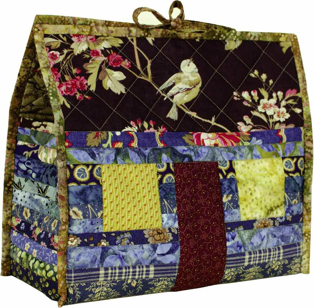 Sewing Box 6. Join the house front and back with the 4-3/4" x 11" brown batik bottom rectangle. Press seams away from the bottom rectangle. 7.