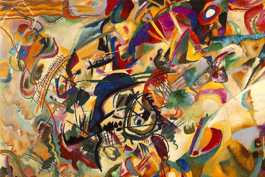 Wassily Kandinsky Credited with the first non-objective painting. Believed that the pure artist expressed inner and essential feelings. Early works similar to the Fauves, with recognizable subjects.