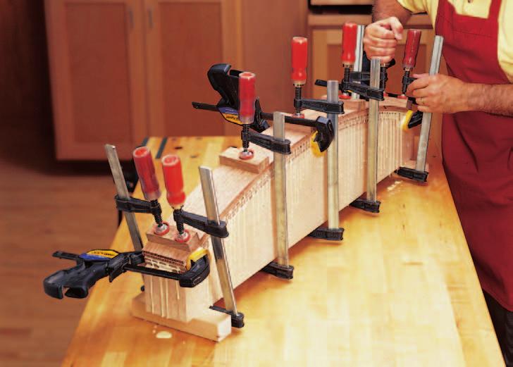 Check carefully for open spots in your glue-up, and tighten or reposition your clamps as necessary.