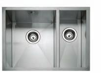 Stainless steel sinks Zero 55 Inset or undermounted ZERO55/40 W 600mm Zero 150 Inset or undermounted ZERO1834/40 W 596mm Fitting options Fitting options Left or right handed small bowl 2 90mm waste