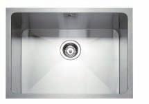 Stainless steel sinks Mode 55 Inset or undermounted MODE55/40 W 600mm Mode 150 Inset or undermounted MODE1834/40 W 596mm Fitting options Fitting
