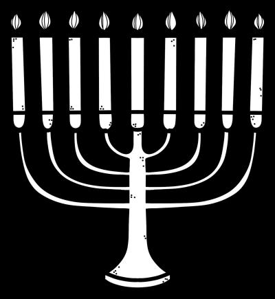 A holder for the eight candles of Hanukkah - one lit for each night to celebrate the miracle of the light. T he menorah also holds a helper candle which is used to light each of the others.