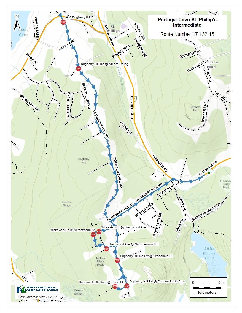 NLESD-ER-17-132-15 Start at #10 Dogberry Hill Rd, on Dogberry Hill Rd, continue on Dogberry Hill Rd Ext, right on White Ash Dr, left on Netherwood St, left on Woodhaven Rd, right on Brentwood Ave,