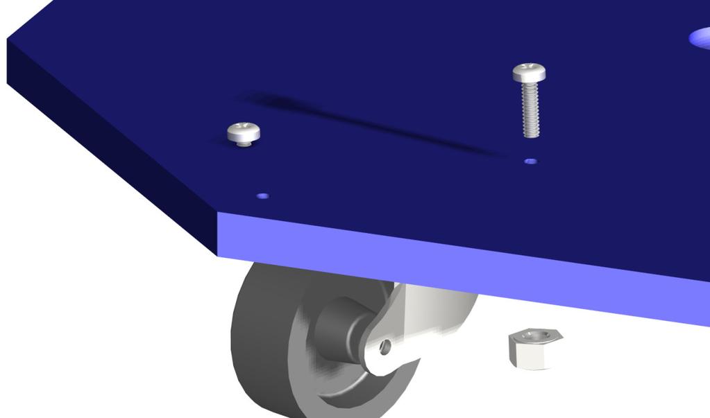 Note that when properly attached, the servo shaft will be centered in the wheel well cutout.