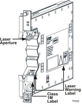 Laser Power and Warning Labels - Full Height Module Location of Labels on Equipment The