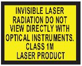 Laser Power and Warning Labels - Half Height Module Laser Power and Warning