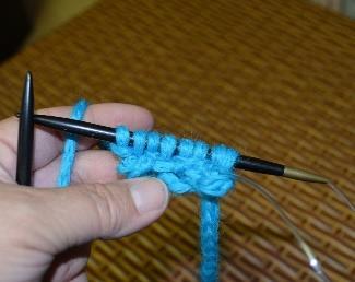 In this round we are going to double each stitch by knitting it first through the front loop and again