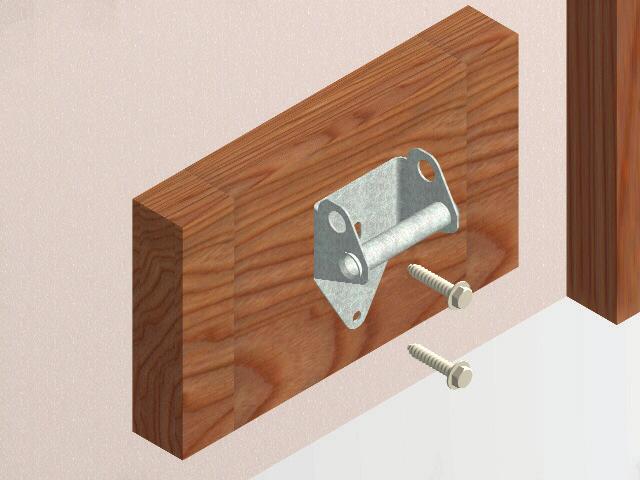 ), or 12-16 penny nails (wood const.). Measure a minimum of 6 above door as illustrated, and mount the extra header lock bracket(s) to the top mounting