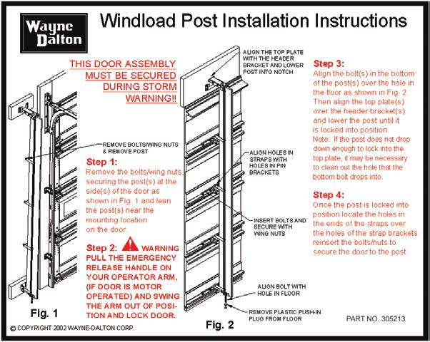 To be applied to inside of door, next to endcap of second section on side of the door where Post no. 1 is stored.