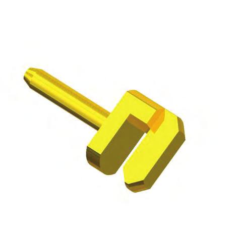 CONNECTOR PINS - EDGE MOUNT 46X - XXXX - XX - XX - 00 Pin Brass Dash Pin RoHS -03 Gold over Nickel -04 Electro-Tin Fig. Basic Part A Board B C D E S Thickness 1 460-8250 -01.200 (5.08) -.117 (2.97) -.